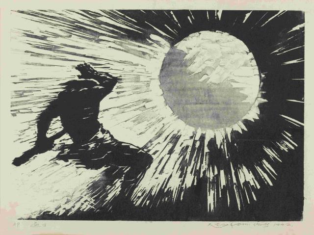 10趙延年 《逐日》 40cm×55cm 黑白木刻 1992.jpg