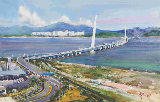 02陳希旦 西部港灣64x100cm 紙本水彩 2010.jpg