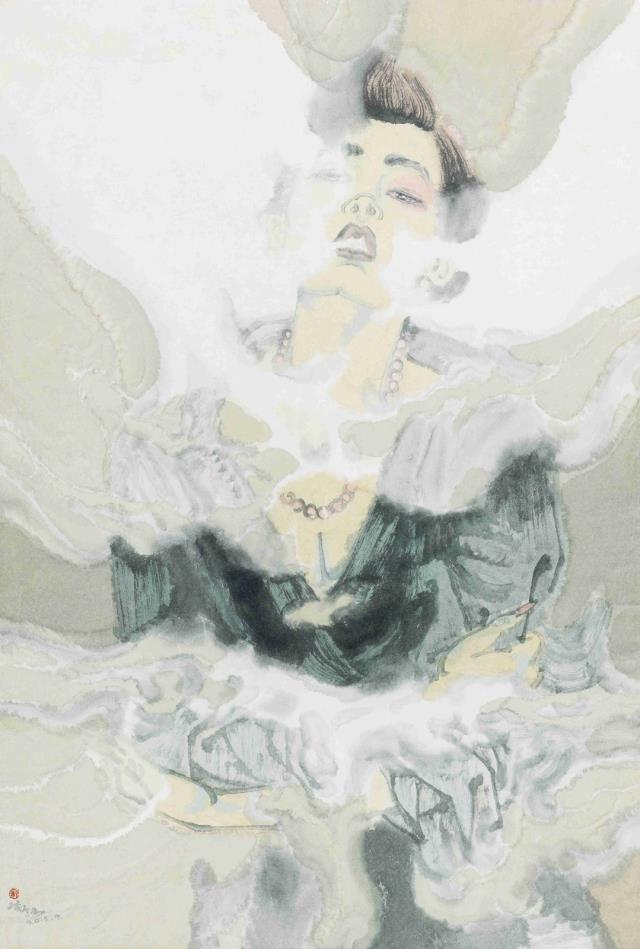 15鄭強 《天空下——彌漫》 115.4cm×77.7cm 紙本設色 2015.jpg