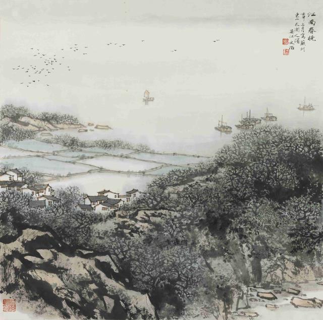 07宋文治  《江南春曉》 68cm×69cm 紙本設色 1992.jpg