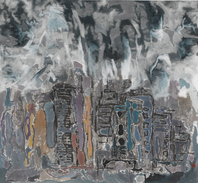 游江《蓄勢之城》宣紙設色 68X68cm 2019改.png